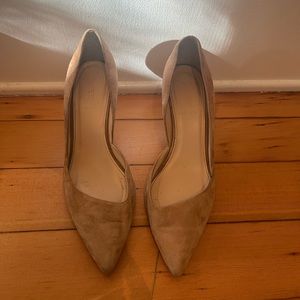 J crew beige suede pumps 7.5